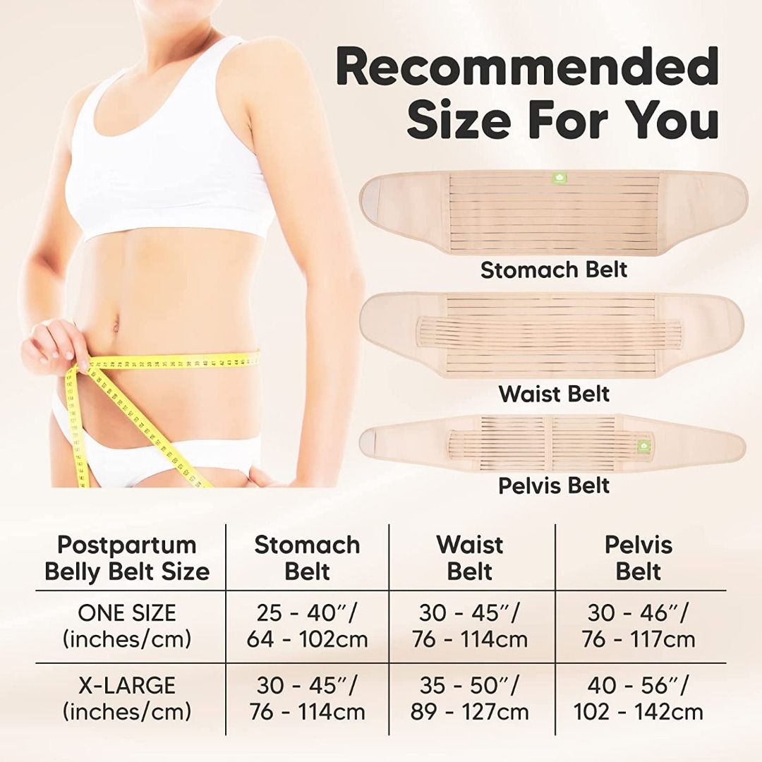 Keababies 3 in 1 postpartum belly support recovery wrap belly band for women postnatal clearance