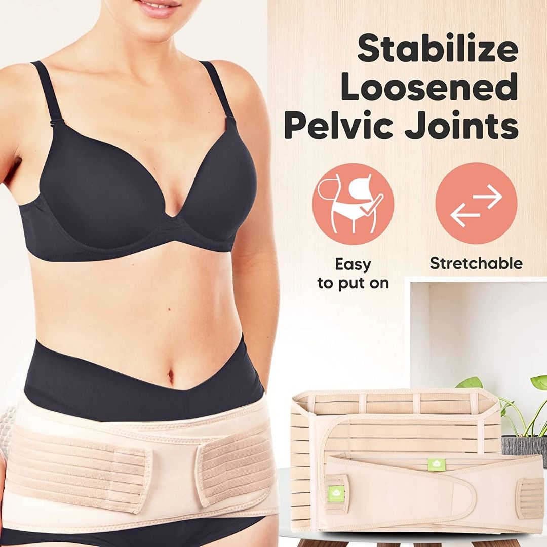 3 in 1 Postpartum Belly Support Recovery Wrap – Belly Band Belt Girdle –  Body Shaper – Tummy Bandit Waist Shapewear – Prenatal Pampering