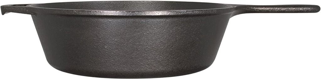 Lodge L8DSK3 Deep Skillet, 10-1/4 in Dia, Cast Iron, Blac