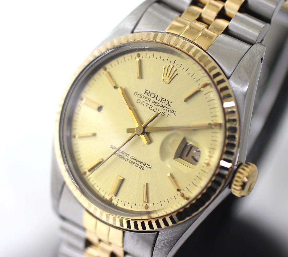 ROLEX】勞力士Datejust 16013序列號75 K18YG/SS香檳色男士自動上鍊腕錶 ROLEX】勞力士Datejust 16013序列號75 K18YG/SS香檳色男士自動上鍊腕錶