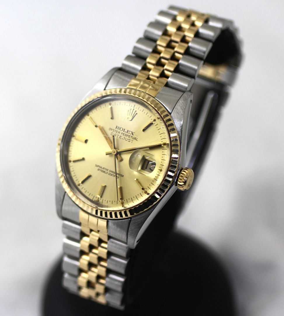 ROLEX】勞力士Datejust 16013序列號75 K18YG/SS香檳色男士自動上鍊腕錶 ROLEX】勞力士Datejust 16013序列號75 K18YG/SS香檳色男士自動上鍊腕錶