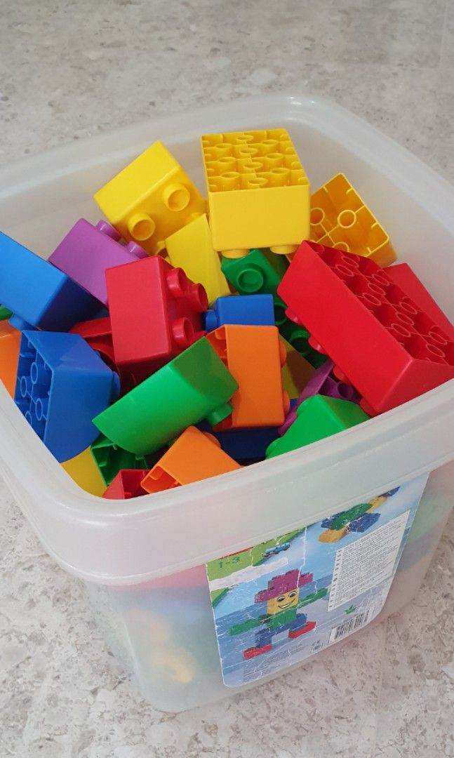 [RP90] Authentic LEGO Quatro Bucket With Extra Large Bricks Blocks
