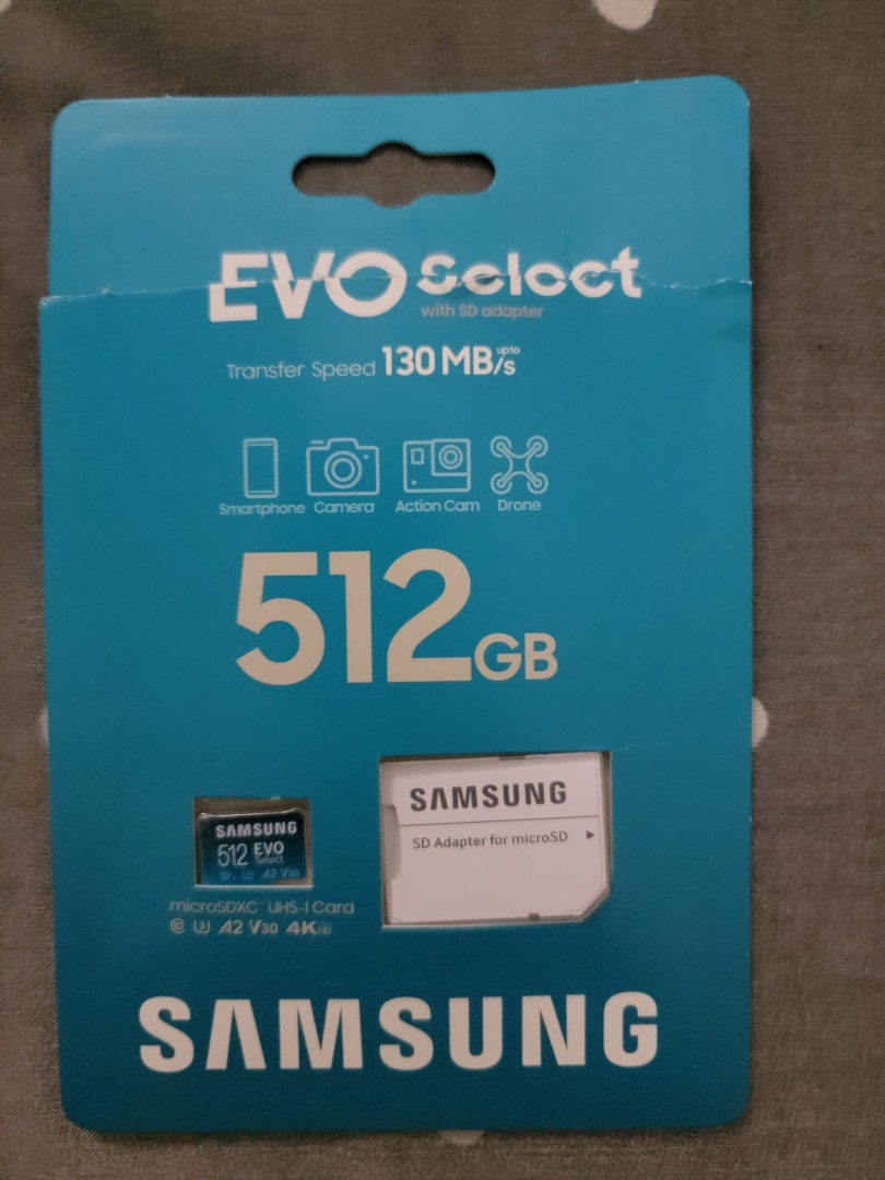 EVO Select + Adapter microSDXC 512GB Memory & Storage - MB-ME512KA