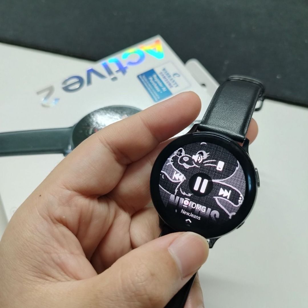 Samsung galaxy watch active on sale 2 44mm black stainless steel