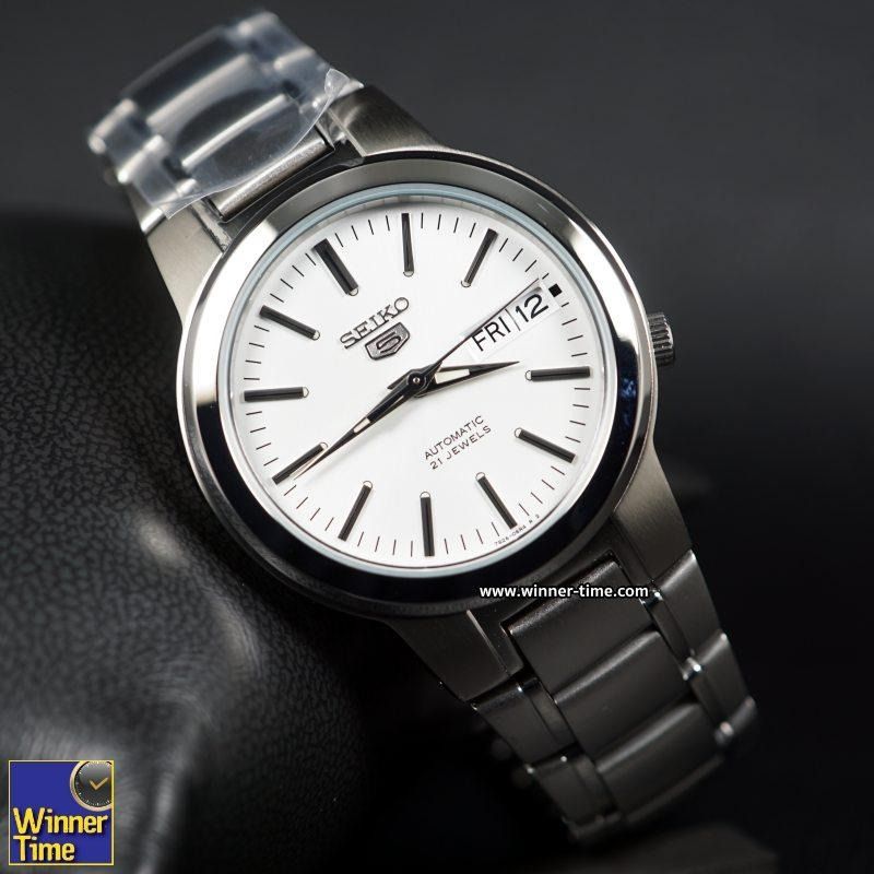 Seiko 5 SNKA01K1 Automatic 21 Jewels White Analog Stainless Steel