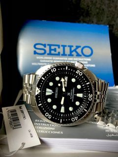 Seiko Turtle SRP777 on Black Mesh Bracelet