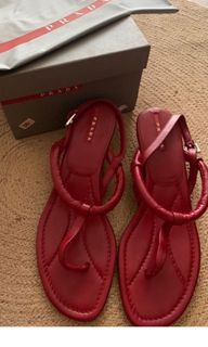 Selling Low - Prada Sport Wedge Sandals, Complete w/ Prada Box and Shoe Bag - Leather - 38 IT