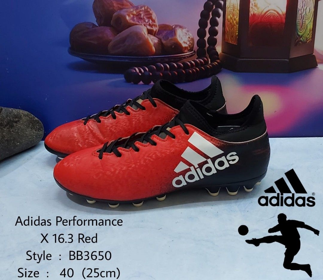 bola Adidas BB3650 Performance X 16.3 Red 40 (25cm), Olah Raga, Perlengkapan Olahraga Lainnya di Carousell