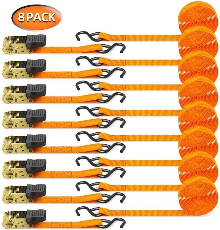 SG stock] Ratchet Tie Down Strap 8-Pack 15 Ft 500 lbs Load Cap with 1500  lbs Breaking Limit, Ohuhu Ratchet Tie Downs Logistic Straps for Moving  Appliances, Furniture  Home Living,