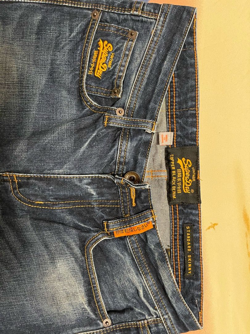 Superdry vintage copper black denim jeans top