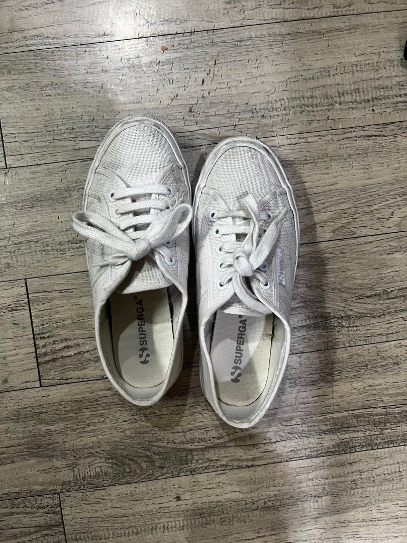 Superga White Shoes Women s Fashion Footwear Sneakers on Carousell