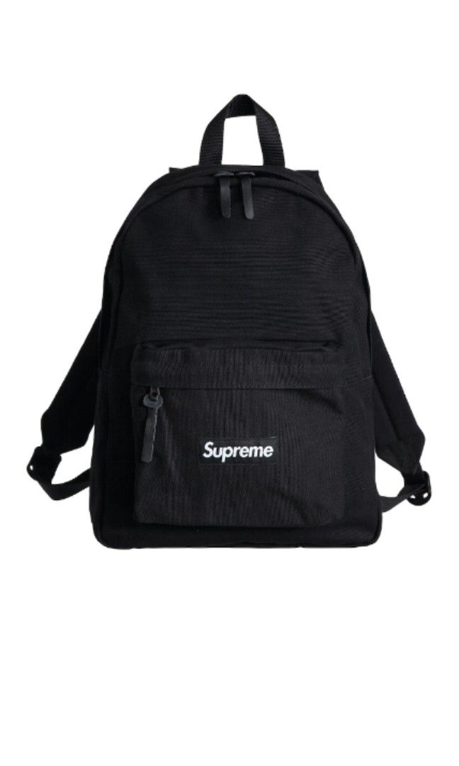 Black and white supreme backpack clearance