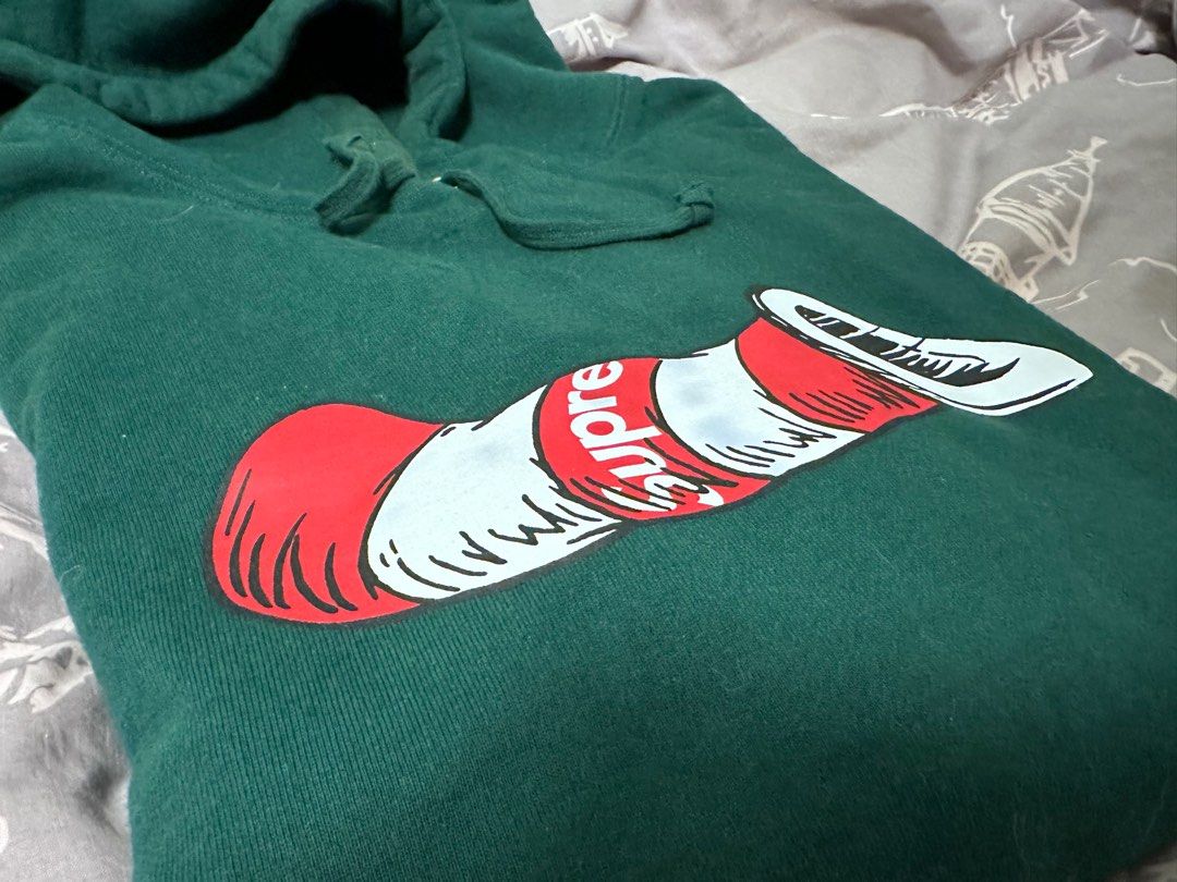 Supreme Cat in the Hat Hooded Sweatshirt Dark Green, 名牌, 服裝