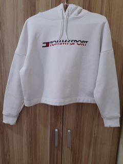 Tommy Sports White Hoodie Logo for Women