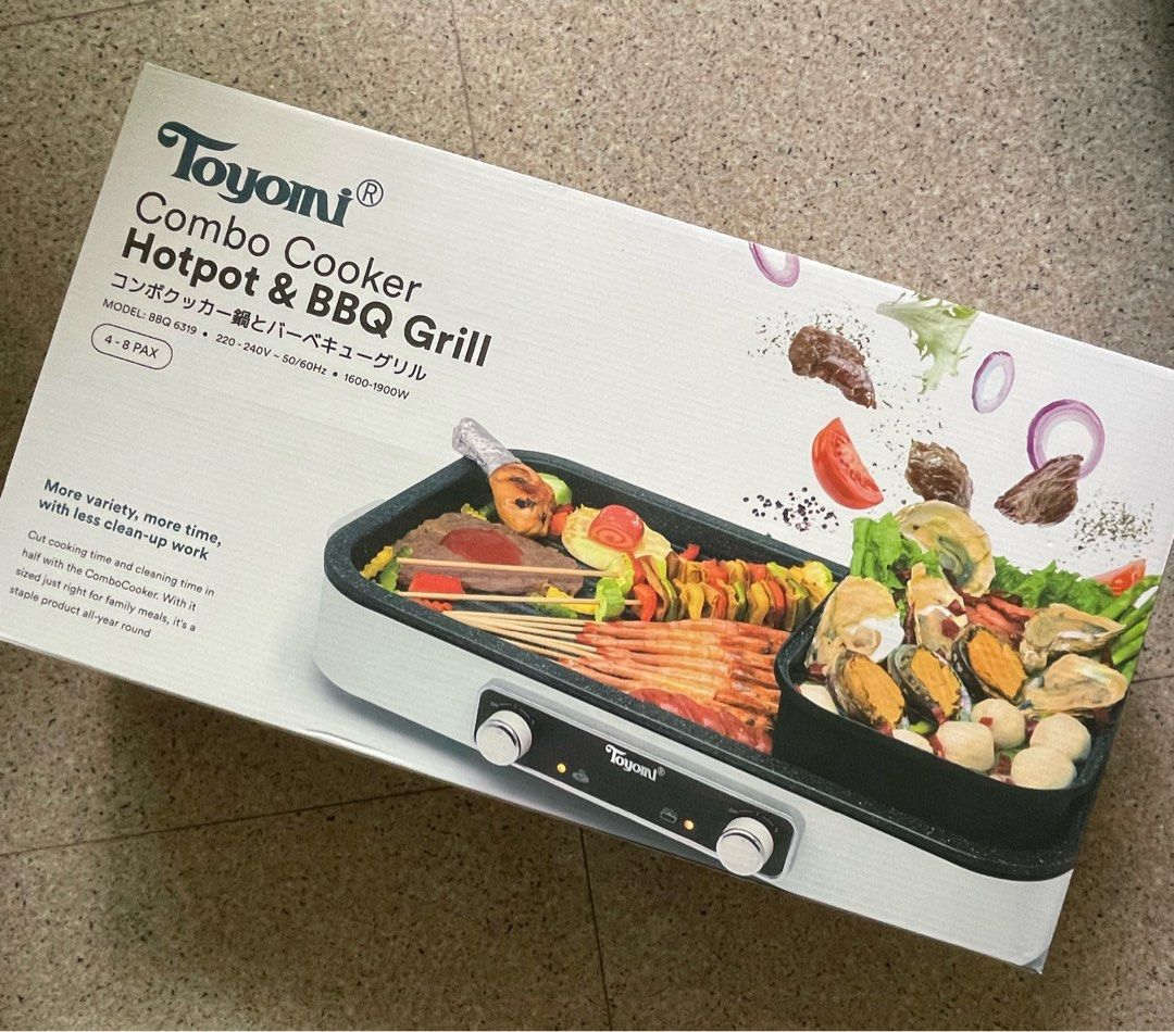 Toyomi Combo Cooker Hotpot & BBQ Grill, TV & Home Appliances, Kitchen