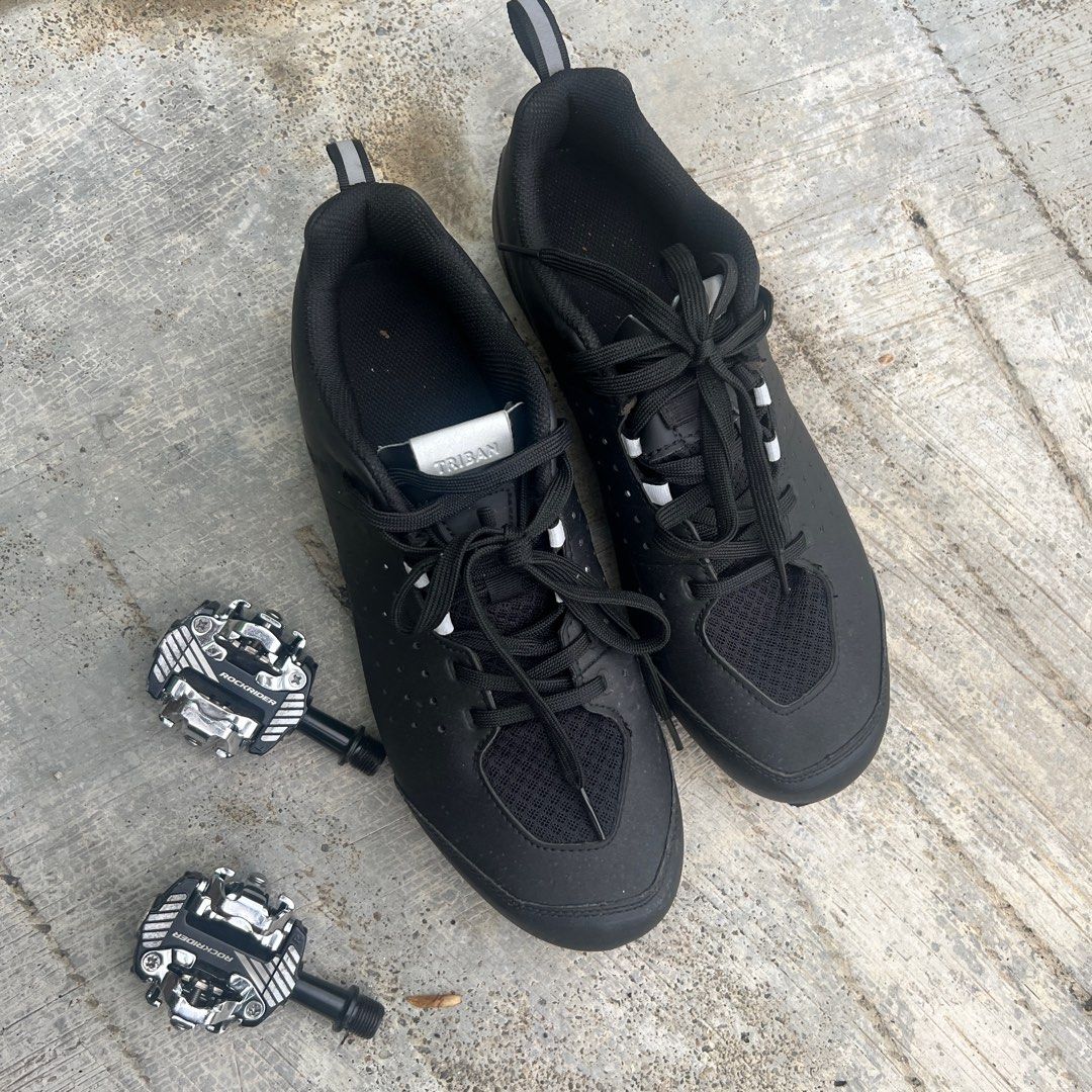 Triban Decatlon Men Cycling Shoes With Mtb Pedal For Road Gravel