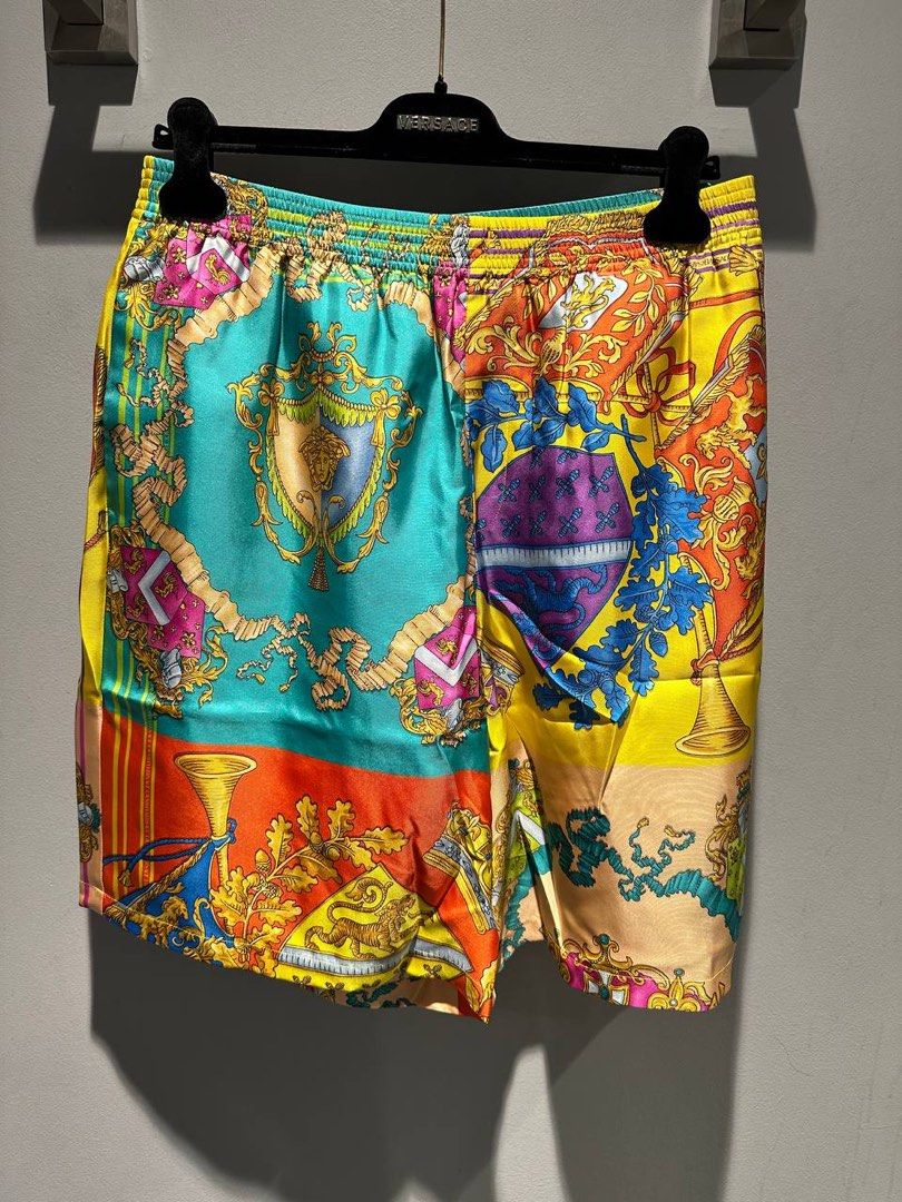 Versace Silk Shorts Men s Fashion Bottoms Shorts on Carousell