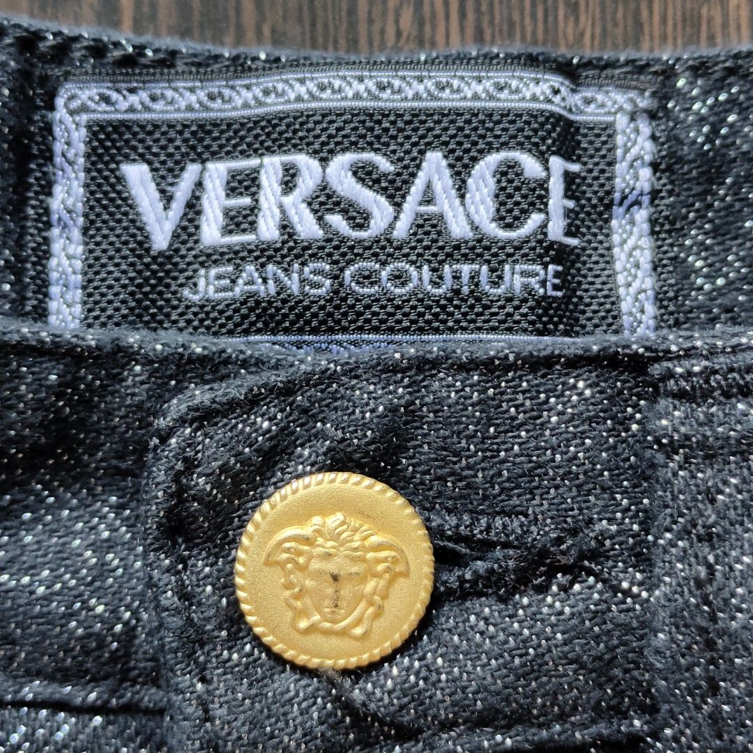 VTG./VERSACE JEANS COUTURE/ITALY Medusa Head/High Waist=26in Actual/Blue  Denim