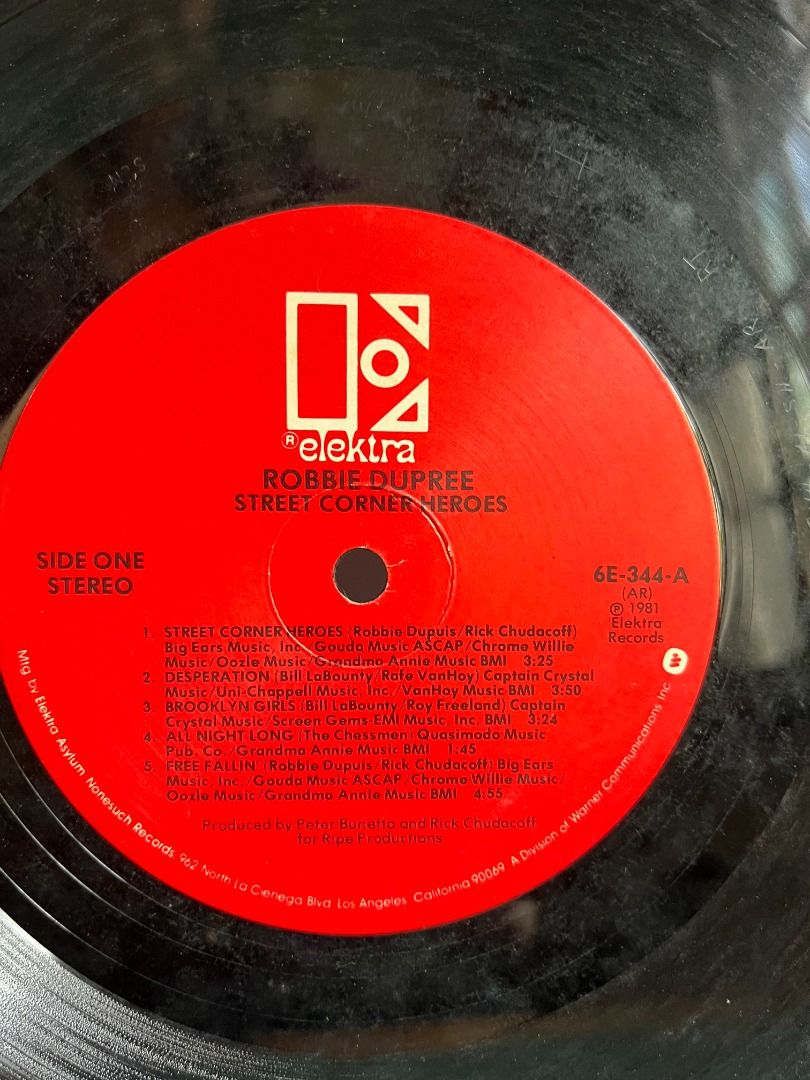 Vinyl Record Robbie Dupree Street Corner Heroes, Hobbies & Toys, Music