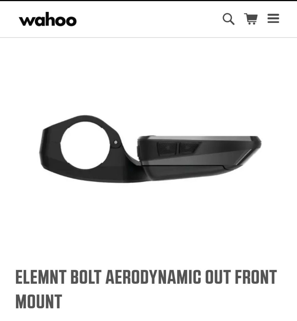 wahoo elemnt bolt aero out front mount