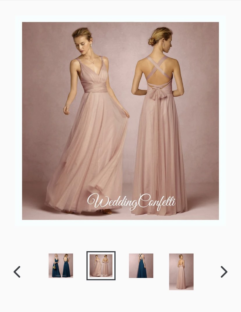 Wedding confetti Bridesmaid dress (The Lerenda Tulle Convertible Bridesmaid  Collection) Pink / Dusty Rose / Peach, Women's Fashion, Dresses & Sets,  Evening dresses & gowns on Carousell