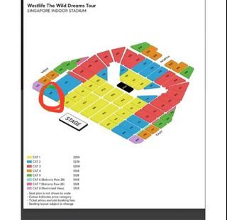 Westlife concert CAT 2 - 16 FEB 2023