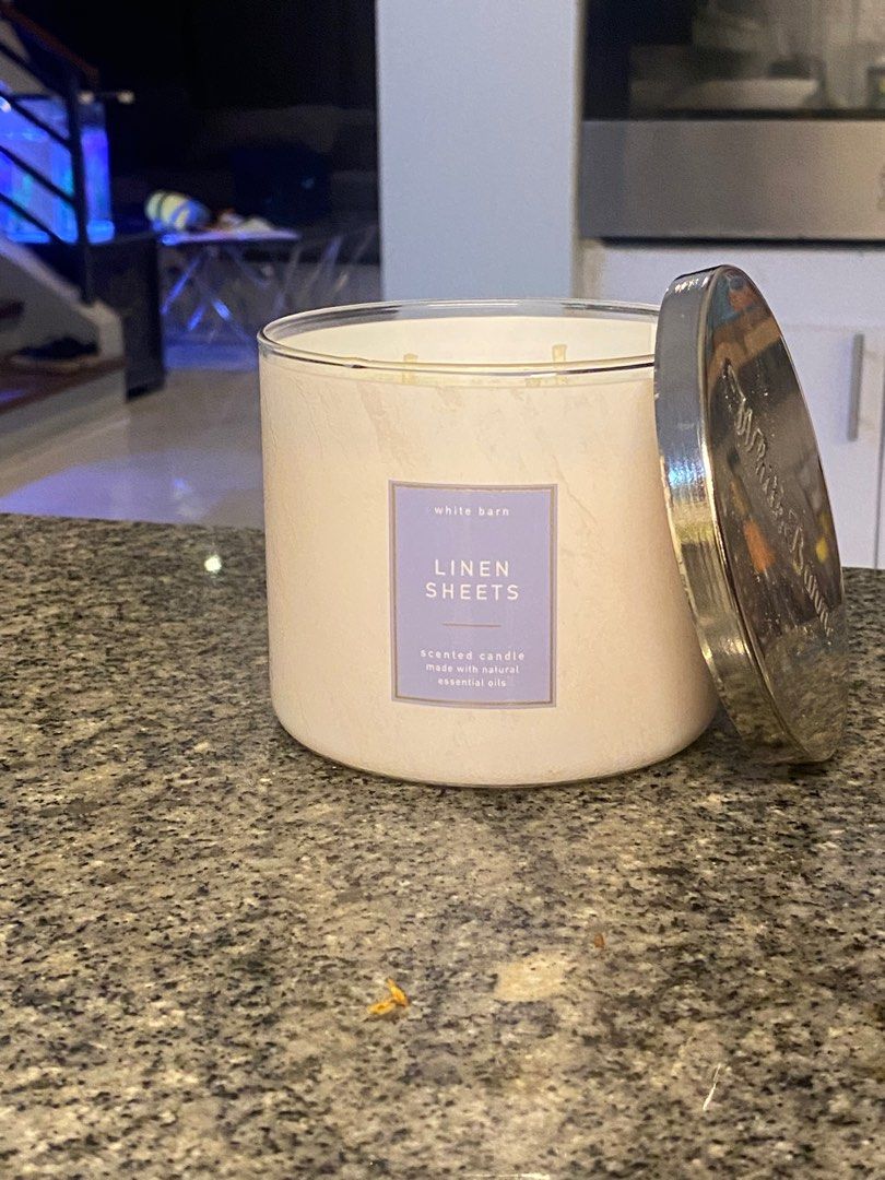 White Barn Scented Candles Linen Sheets, Furniture & Home Living