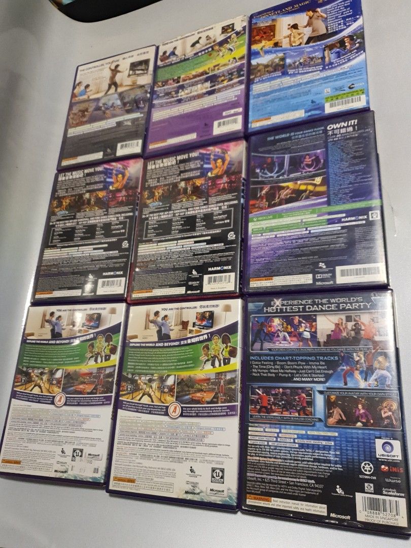 X box 360 kinect games, Video Gaming, Video Games, Xbox on Carousell