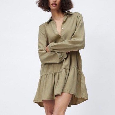 Zara green babydoll dress Clearance