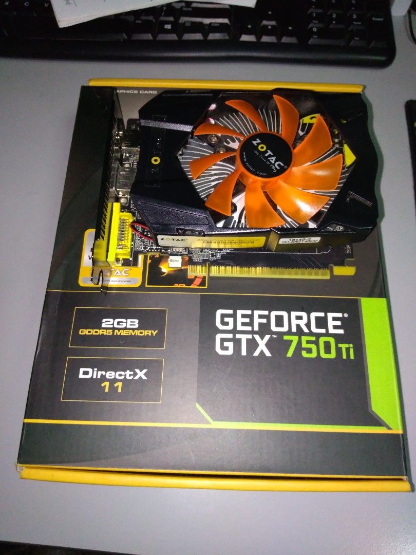 Zotac GTX 750 Ti 2GB DDR5 Complete Box Set GPU Computers Tech