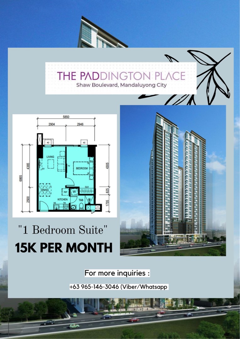 1BR15K Mo. NO DP Rent to own Shaw Blvd Condo in Mandaluyong Pre