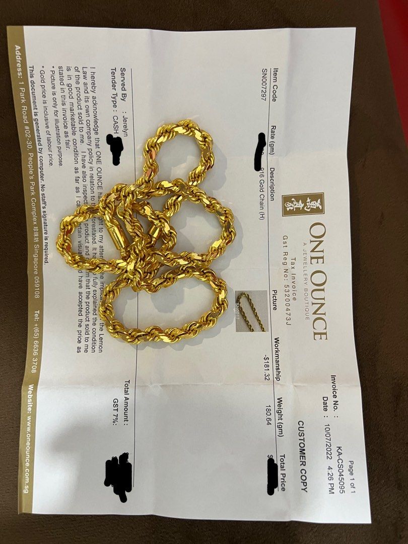 Gold chain clearance company