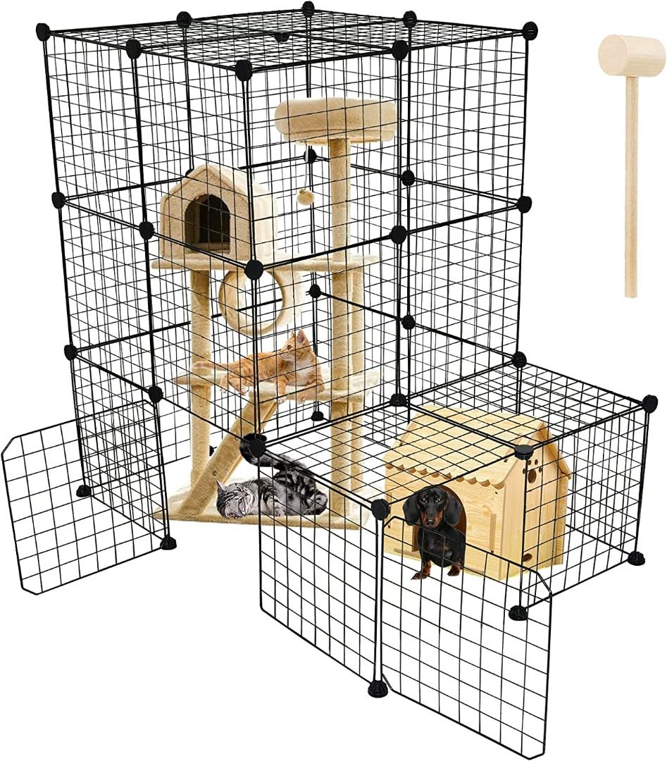 Adasea Cat Cage Indoor DIY Small Animal Cage Detachable Pet