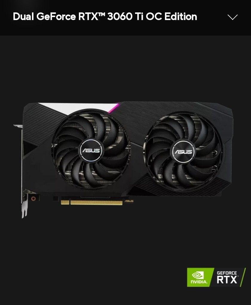 ASUS Dual GeForce RTX 3060 Ti, Computers & Tech, Parts & Accessories ...