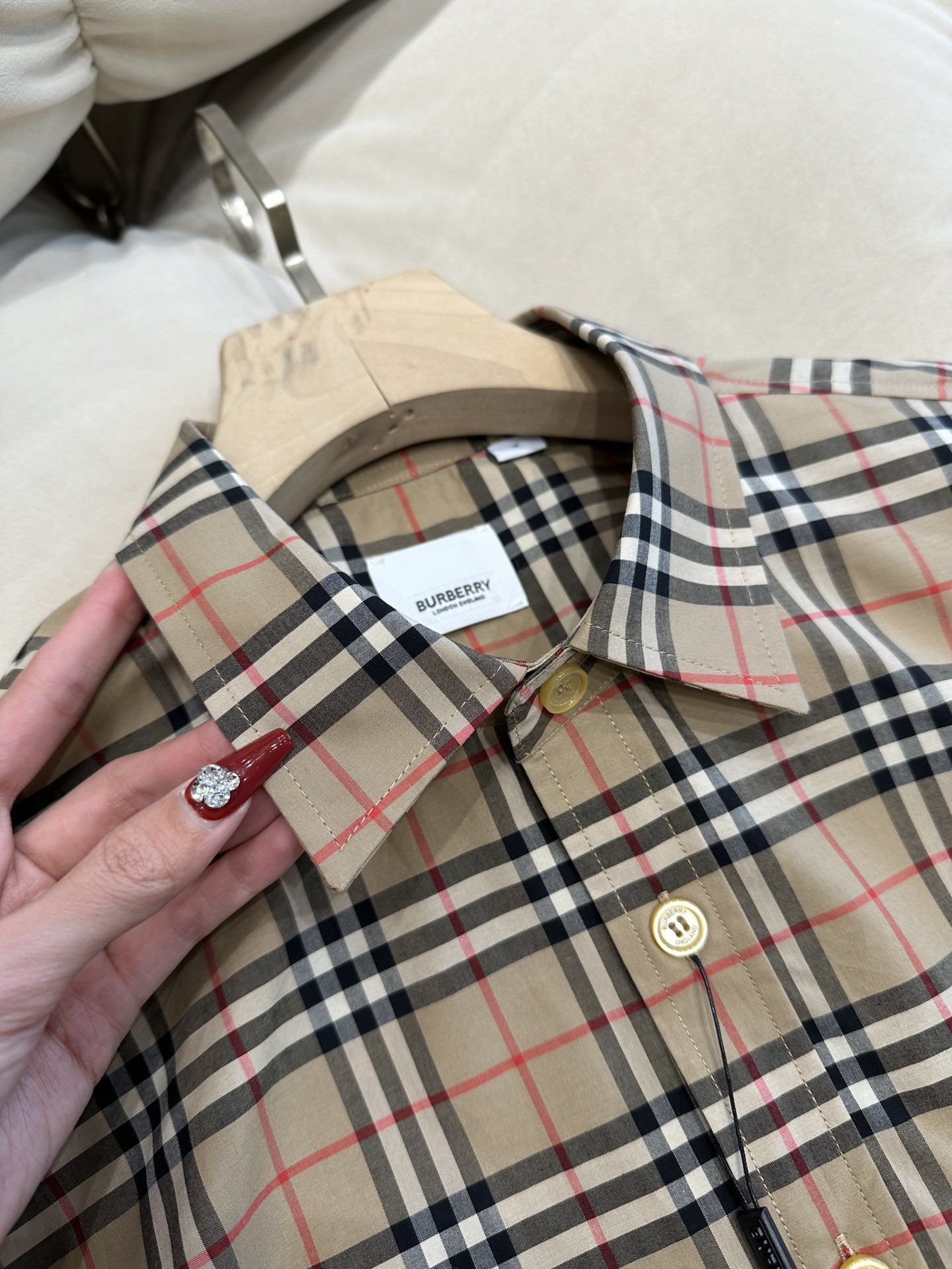 Authentic Burberry Plaid Shirt Series, Luxury, Apparel on Carousell