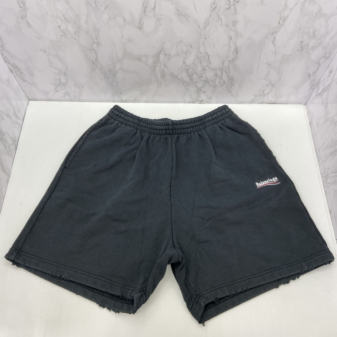 BALENCIAGA 22SS Political Campaign Sweat Shorts XSサイズ ブラック