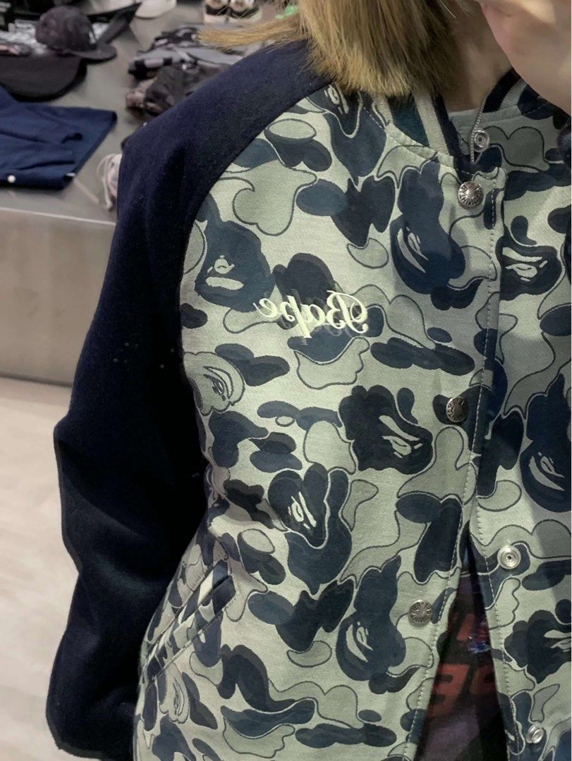 BAPE COOKIE CAMO 2 VARSITY JACKET