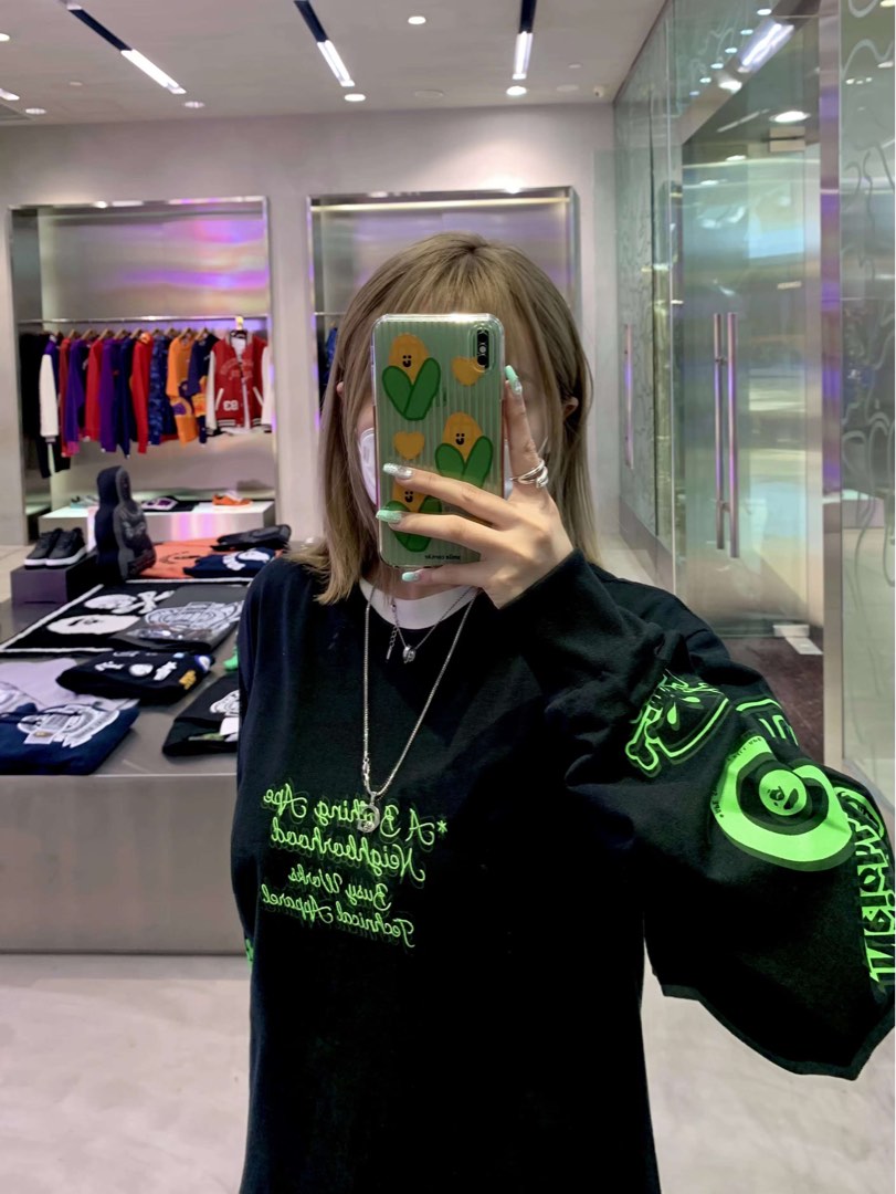 BAPE X NEIGHBORHOOD L/S TEE, Men's Fashion, Tops & Sets, Tshirts 