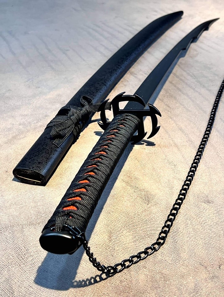 Bleach Ichigo Fullbring Bankai, 1045 Carbon Steel Sword, Hobbies & Toys