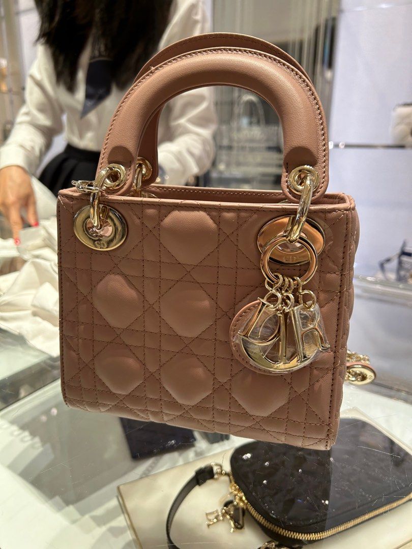 Dior - Mini Lady Dior Bag Blush Cannage Lambskin - Women