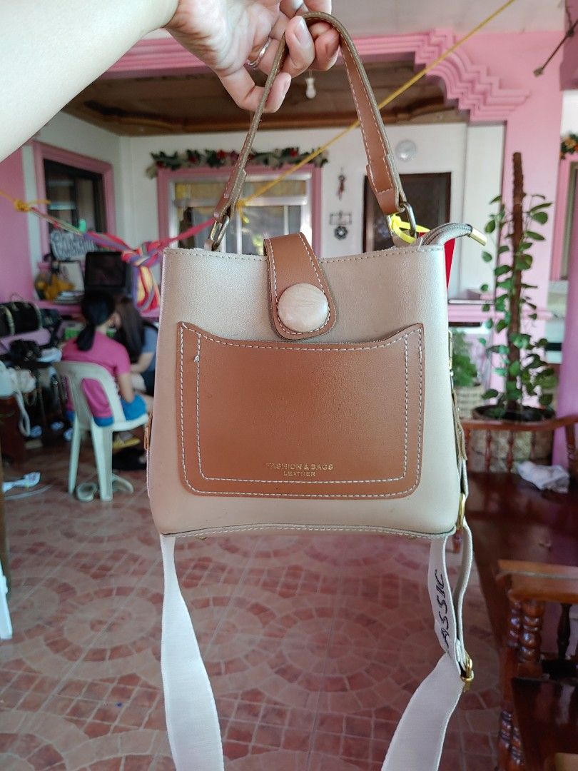 Bucket Style Sling Bag Thick Strap Women s Fashion Bags