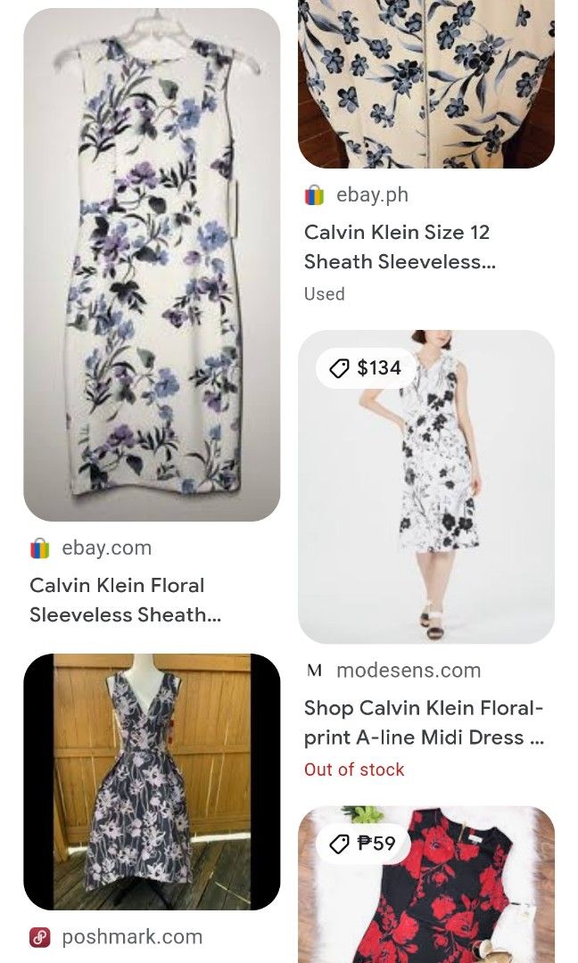 Calvin klein floral clearance a line dress