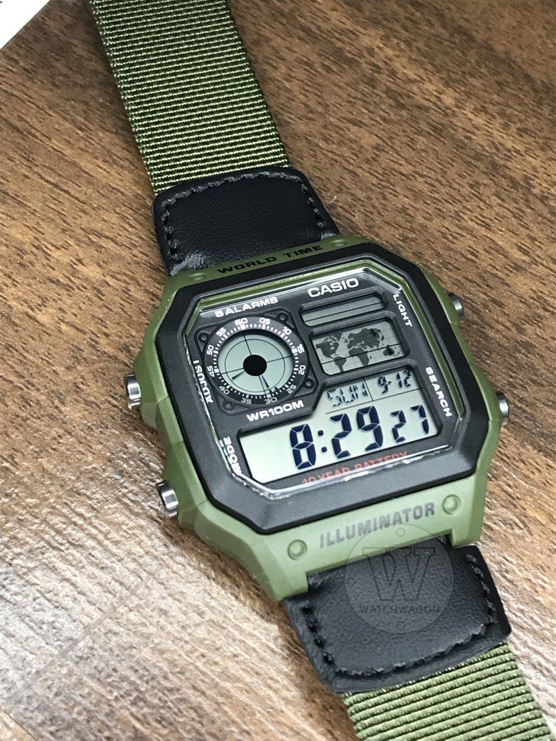 Casio best sale ae1200 green