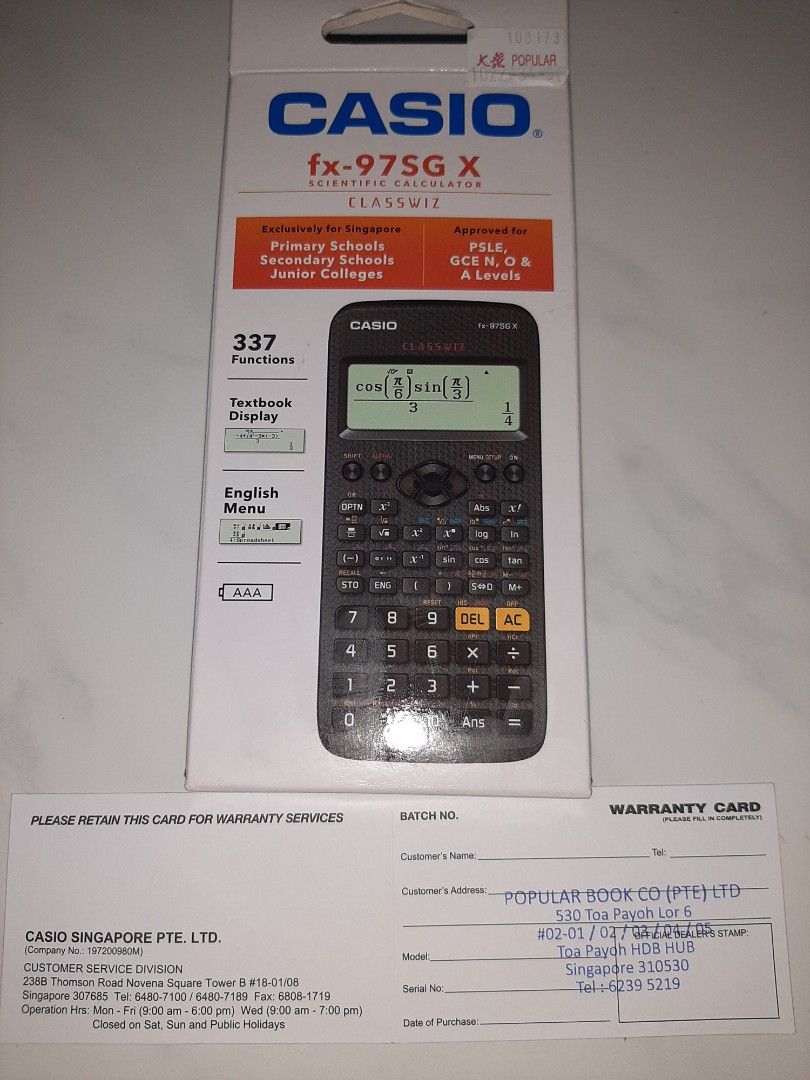 Casio calculator cheap fx 97sg x