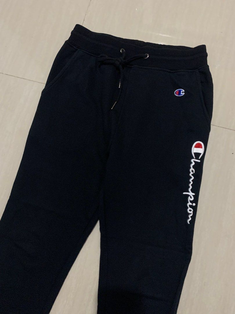 CHAMPION SCRIPT LOGO SWEATPANTS Black Men s Fashion Bottoms
