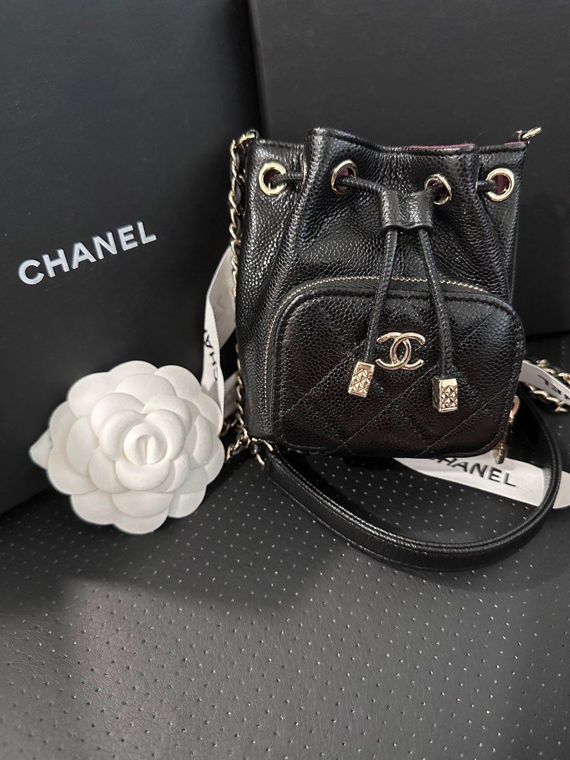 Chanel 22b Mini Bucket Bag with Crossbody Chain, Luxury, Bags