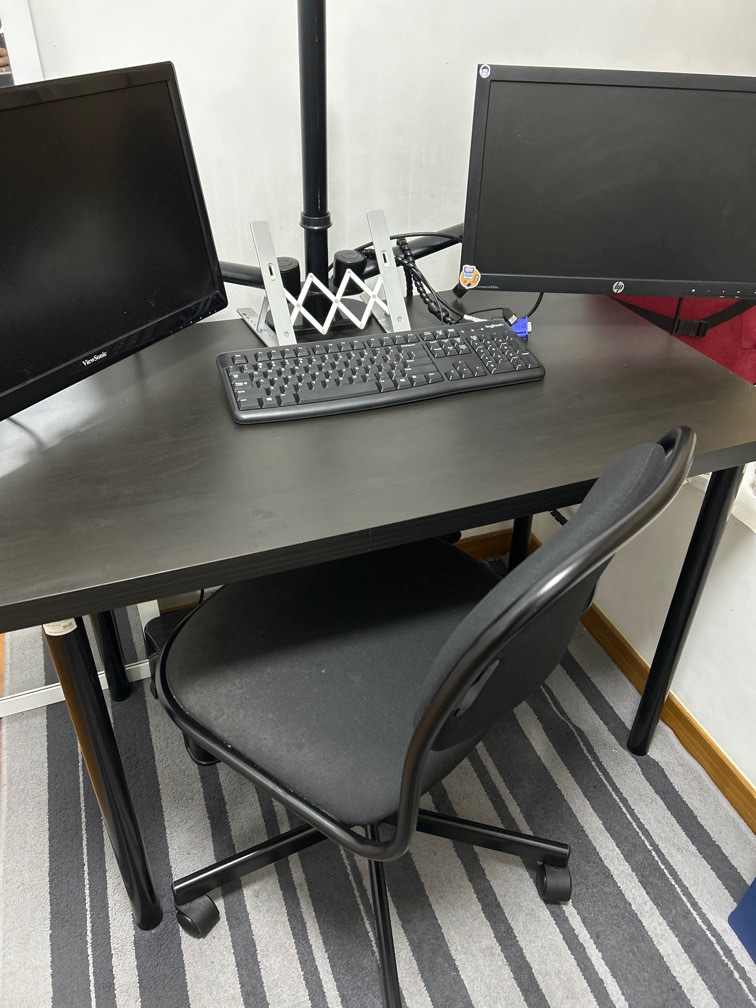 Computer Table + Chair, Furniture & Home Living, Furniture, Tables