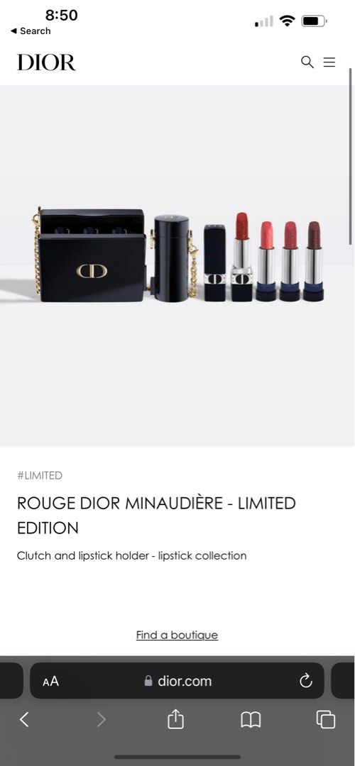 Dior Limited Edition Rouge Dior Minaudiere Clutch and Lipstick Set  Neiman  Marcus