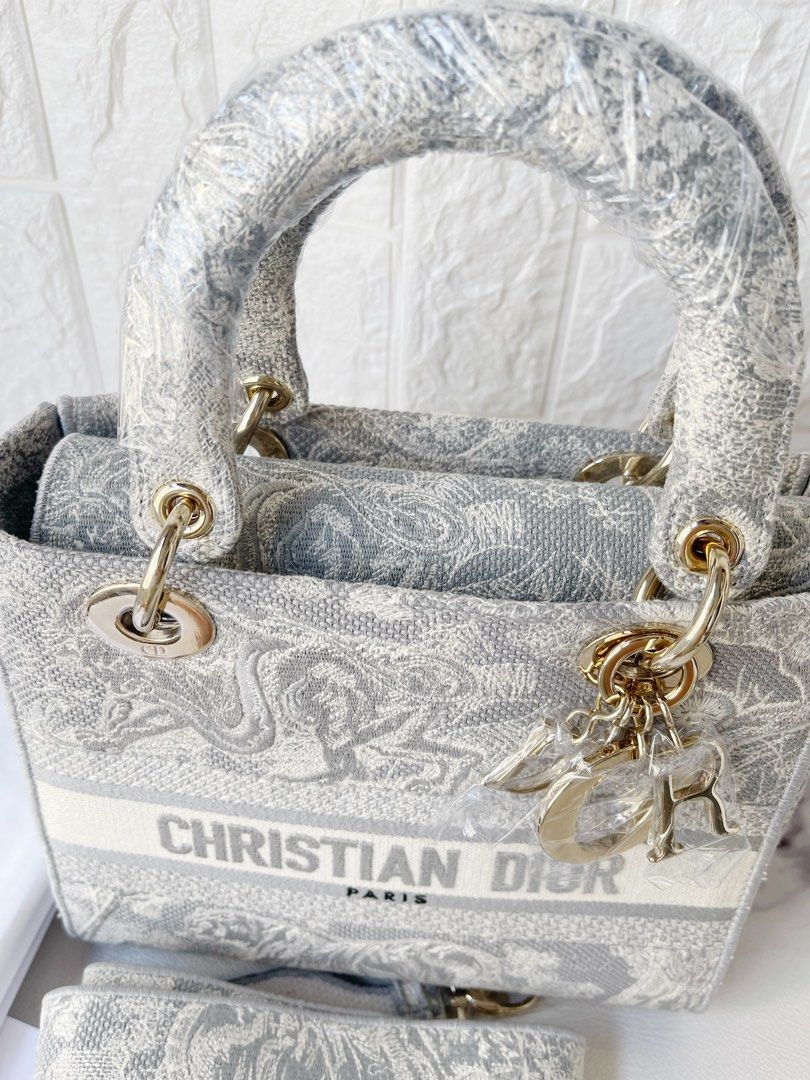 Dior Tote Bag DPITE Gery Toile De jouy, Women's Fashion, Bags & Wallets