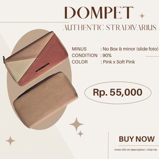 Dompet wanita - dompet panjang wanita - stradivarius authentic